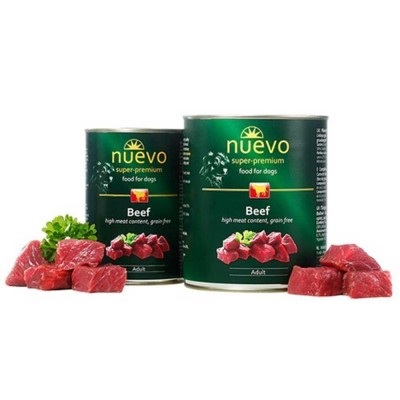 Корм конс. NUEVO ADULT з яловичиною, для собак, 400г (6шт у пак.) *