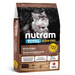 Сухий корм для котів всіх життєвих стадій,T22_NUTRAM Total GF, з куркою та індичкою, 1.13 кг