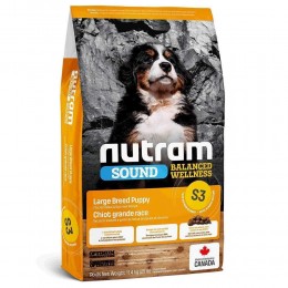 Сухий корм для цуценят великих порід, S3_NUTRAM Sound BW, з куркою та вівсянкою, 11.4 кг