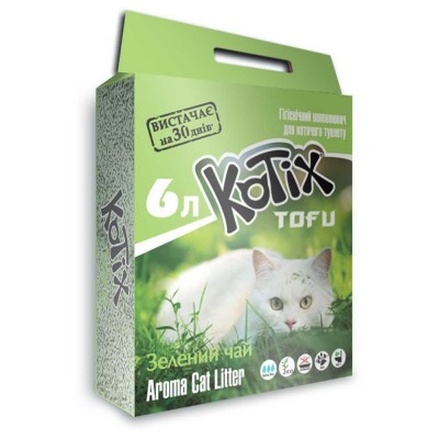 Наповнювач д\кот KOTIX  TOFU Green Tea, 6L 