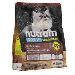 Сухий корм для котів всіх життєвих стадій,T22_NUTRAM Total GF, з куркою та індичкою, 340 г
