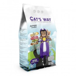 Бентонітовий наповнювач CAT'S WAY лаванда + фіолет. гранули, 10л