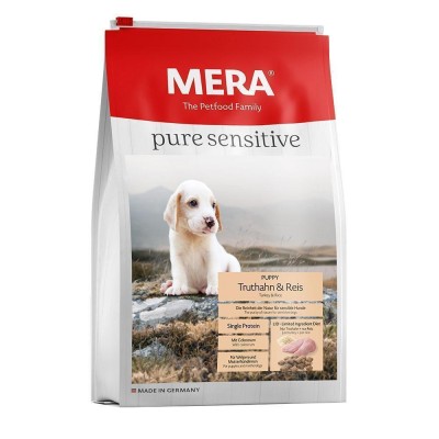 MERA ps Puppy, корм для цуценят та годуючих самок з індичкою та рисом 1кг