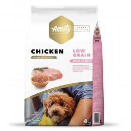 Сухий корм для дорослих собак, AMITY Super Premium Chicken,  з куркою  4 kg 