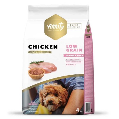 AMITY Super Premium Chicken, сухий корм для дорослих собак, з куркою 4 kg
