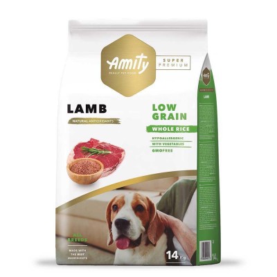 AMITY Super Premium Lamb, сухий корм для дорослих собак, з ягням 14 kg (207)
