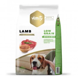 Сухий корм для дорослих собак, AMITY Super Premium Lamb, з ягням 4 kg 