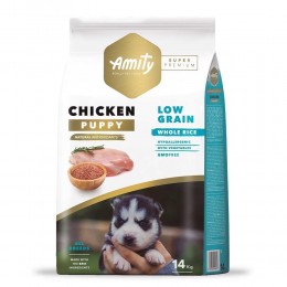 Сухий корм для цуценят усіх порід, AMITY Super Premium Puppy, з куркою 14 kg (208)
