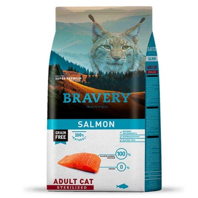 BRAVERY Salmon Adult Cat Sterilized, сухий корм  для дор. котів стерилізованих, з лососем 7 kg (305)