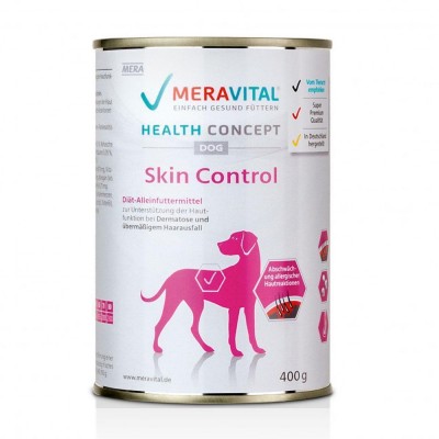 Вологий корм для дорослих собак, MERA MVH Nassfutter Skin Control при дерматозах та надмірному випаданні шерсті 400 гр