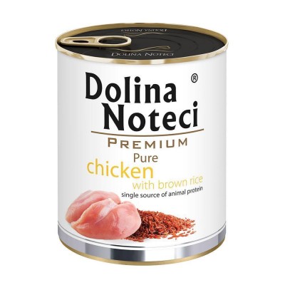 Консерва Dolina Noteci Premium Pure для собак  алергіків з куркою та корич. рисом, 400 гр (24 шт/уп)