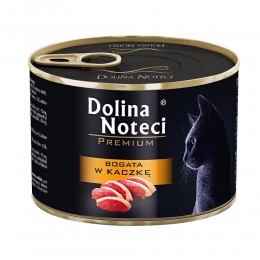 Вологий корм Dolina Noteci Premium  для котів, м'ясні шматочки в соусі з качкою,185 гр 