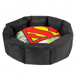 Лежанка для собак WAUDOG Relax, малюнок 'Супермен', зі змінною  подушкою, S, Ш 34 см, Дл 45 см, В 17 см
