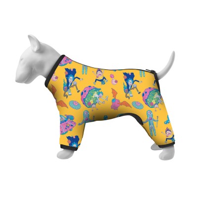 Дощовик для собак WAUDOG Clothes малюнок 'Рік та Морті 3', L55, В 77-79 см, С 50-55 см