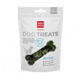 Ласощі для собак WAUDOG TREATS "Стоматологічна паличка зі смаком шпинату та ванілі", 100 Г