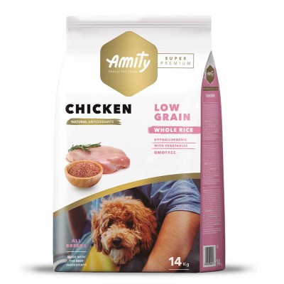 AMITY Super Premium Chicken, з куркою 14kg