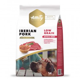 Сухий корм для дорослих собак, AMITY Super Premium Iberian Pork,  з іберійською свининою 14kg