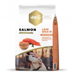 Сухий корм для дорослих собак, AMITY Super Premium Salmon,  з лососем 4kg