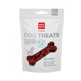 Ласощі для собак WAUDOG TREATS "Стоматологічна кістка зі смаком курки" (маленька), 100 Г