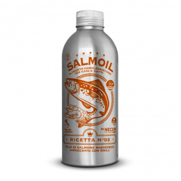 Олія лосося для собак та котів, NeCon, SALMOIL RICETTA 2  - Gut wellness - здоровий кишечник, 250 мл