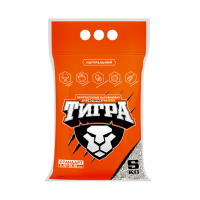 Натуральный бентонитовый наполнитель для кошачьих туалетов Тигра, 5 кг, гранула стандарт 1,5-2,5 мм, оранжевый