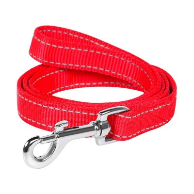 Повідець "Dog Extremе" з нейлону подвійний (ширина 14мм, довжина 122см), червоний