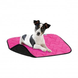 Підстилка для собак AV, розмір S, 55*40 см, рожево-чорна