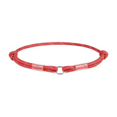 Шнурок для адресника з паракорду WAUDOG Smart ID, світловідбиваючий, розмір S, діаметр 4 мм, довжина 25-45 см, червоний