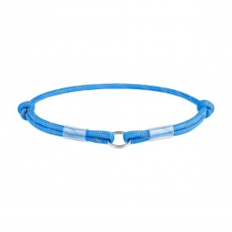 Шнурок для адресника з паракорду WAUDOG Smart ID, світловідбиваючий, розмір S, діаметр 4 мм, довжина 25-45 см, синій
