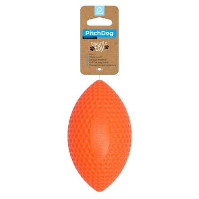 Ігровий м'яч для апортировки PitchDog, дiаметр 9cм, помаранчевий