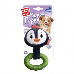 Іграшка для собак Пінгвін з пищалкою GiGwi Suppa Puppa, текстиль / гума, 15 см