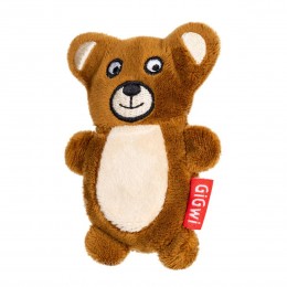 Іграшка для собак Ведмедик з 2-ма пищалками GiGwi Plush, плюш, 9 см