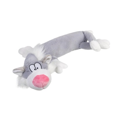 Іграшка для собак Кіт з пищалкою / тканина GiGwi Plush, плюш, штучне хутро, 63 см