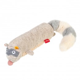 Іграшка для собак Єнот з пищалкою GiGwi Plush, текстиль, 17 см